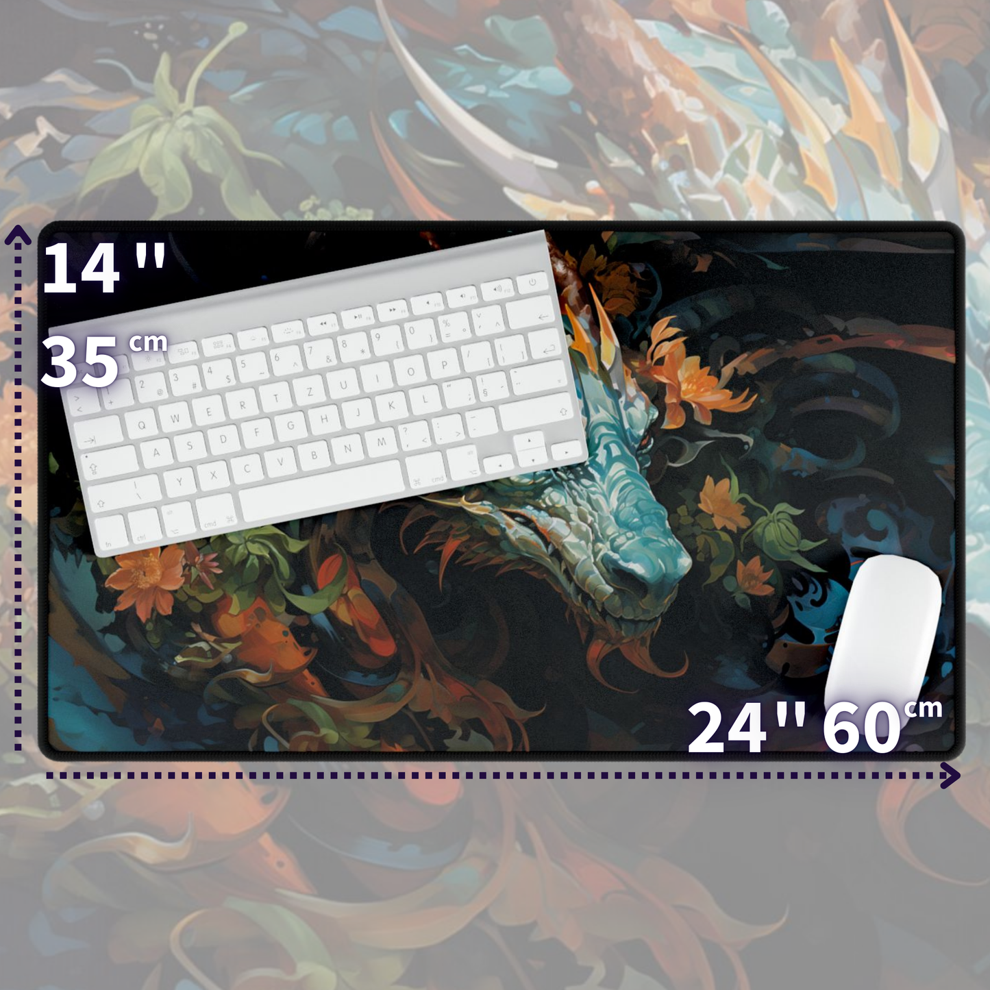 Flower Dragon TCG Playmat
