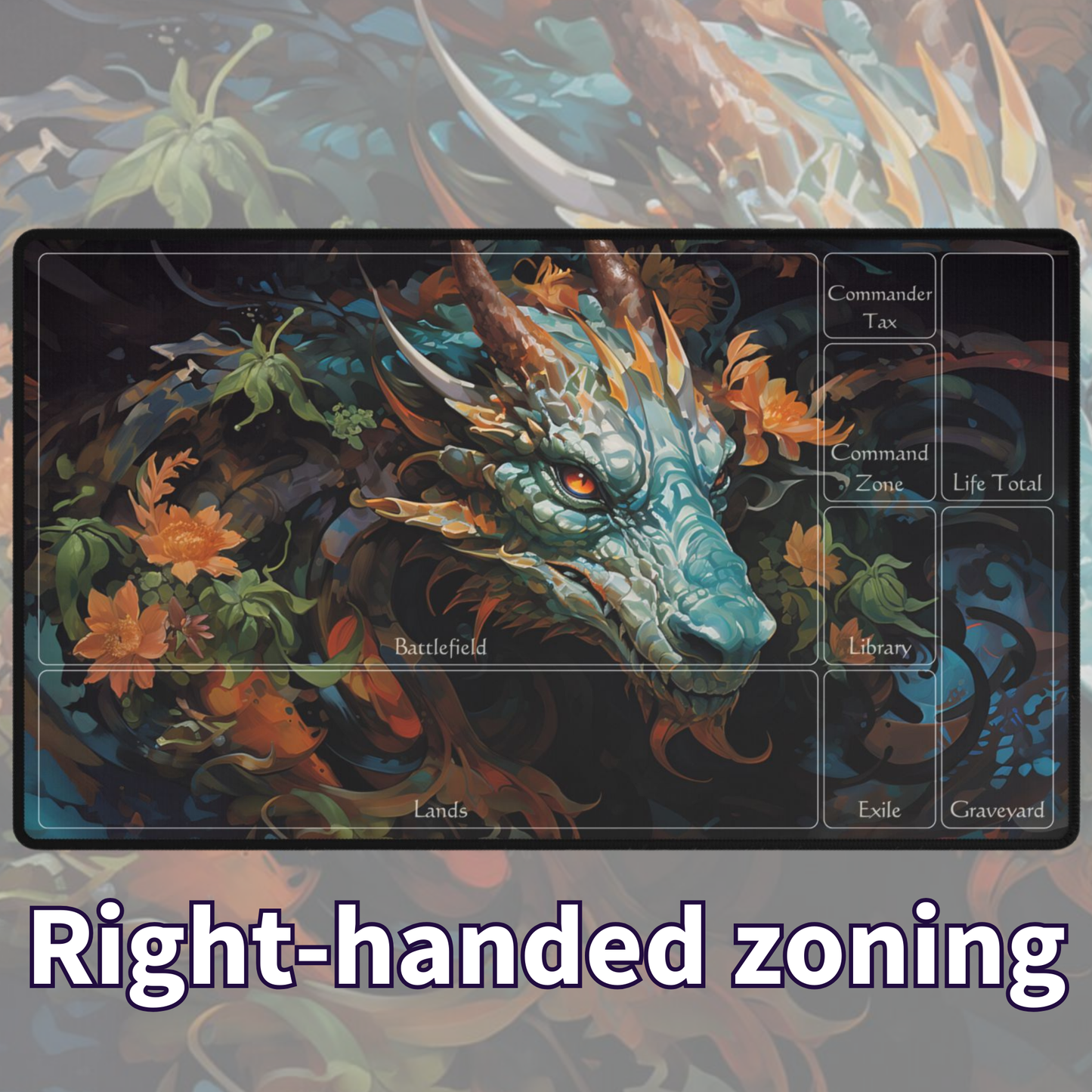 Flower Dragon TCG Playmat