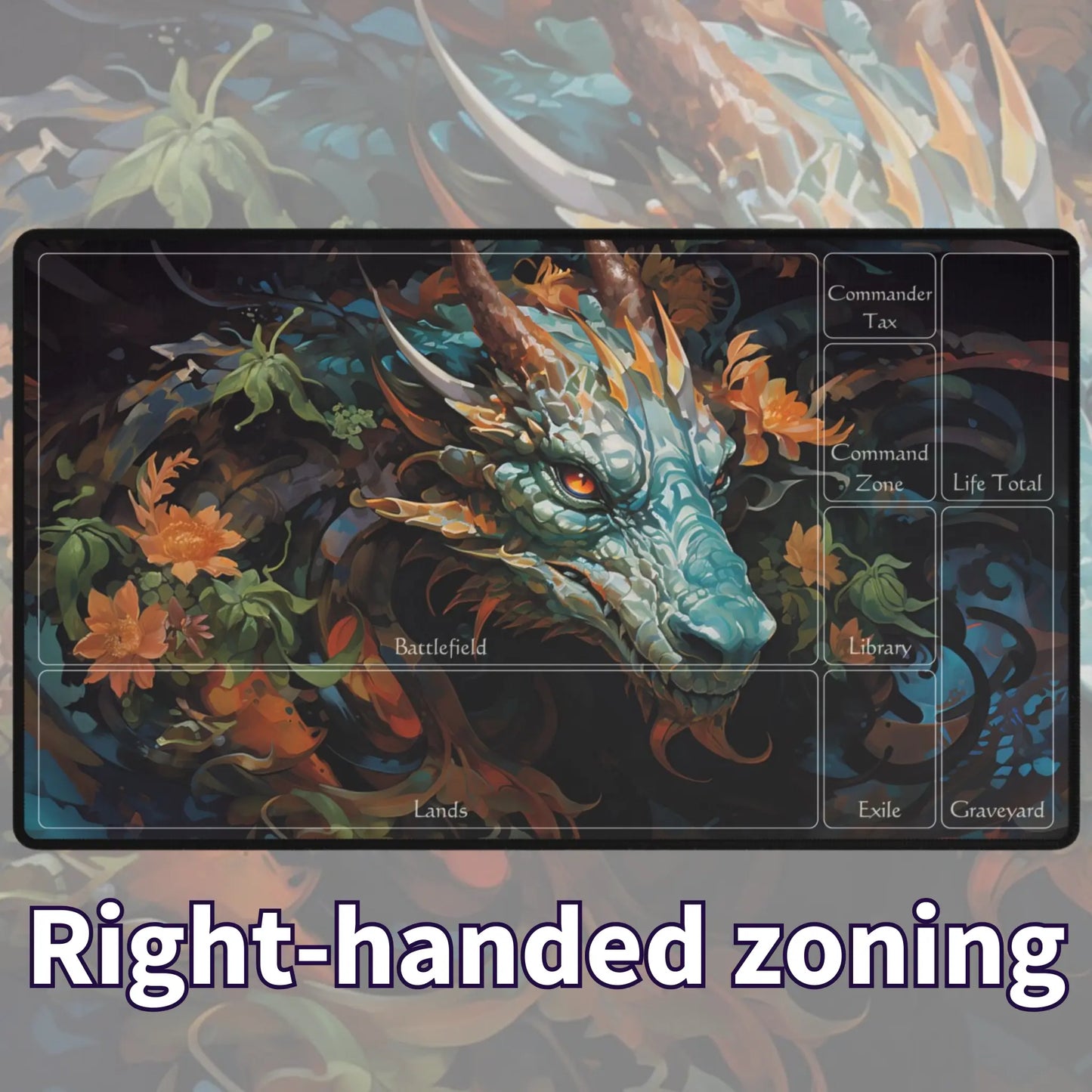 Flower Dragon TCG Playmat