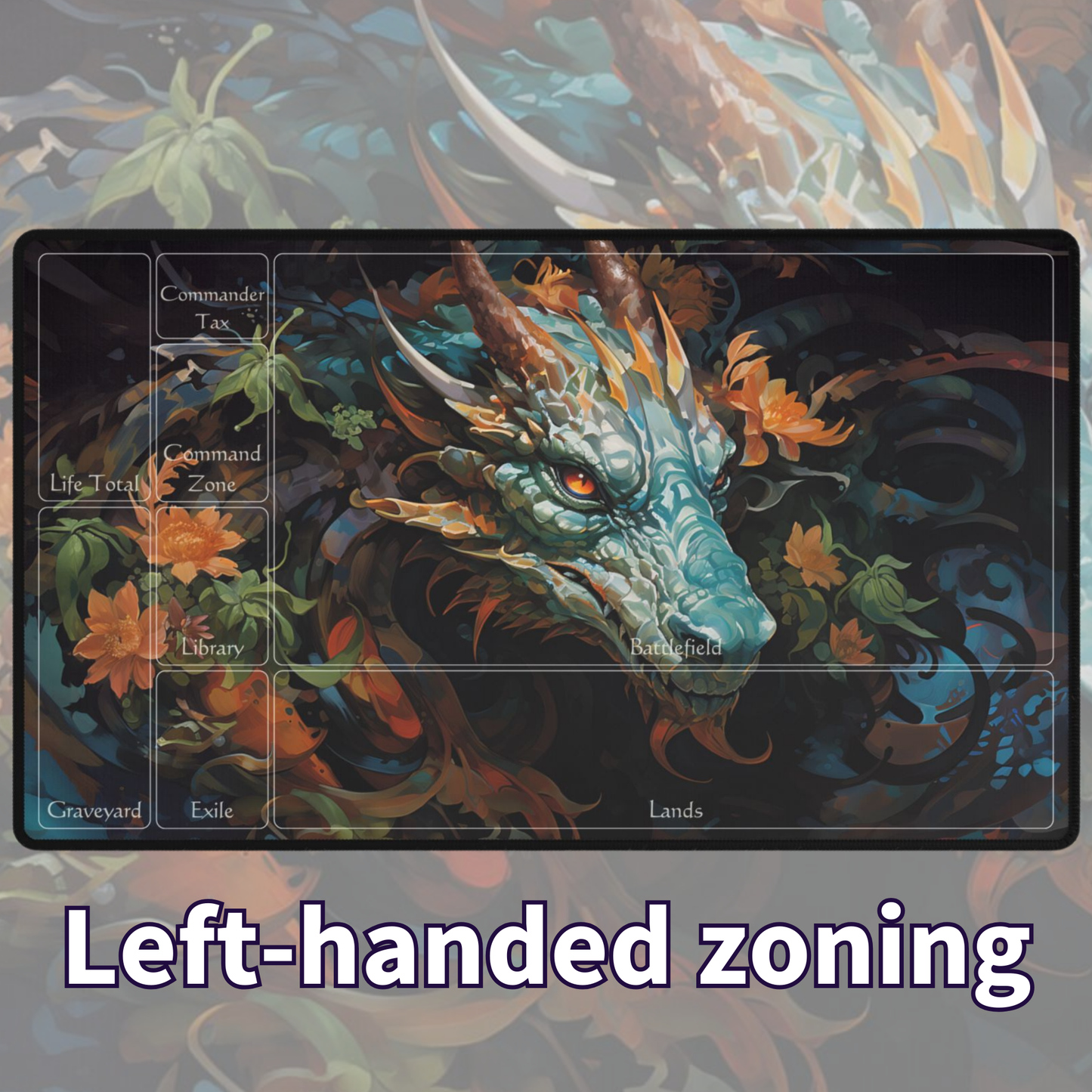 Flower Dragon TCG Playmat