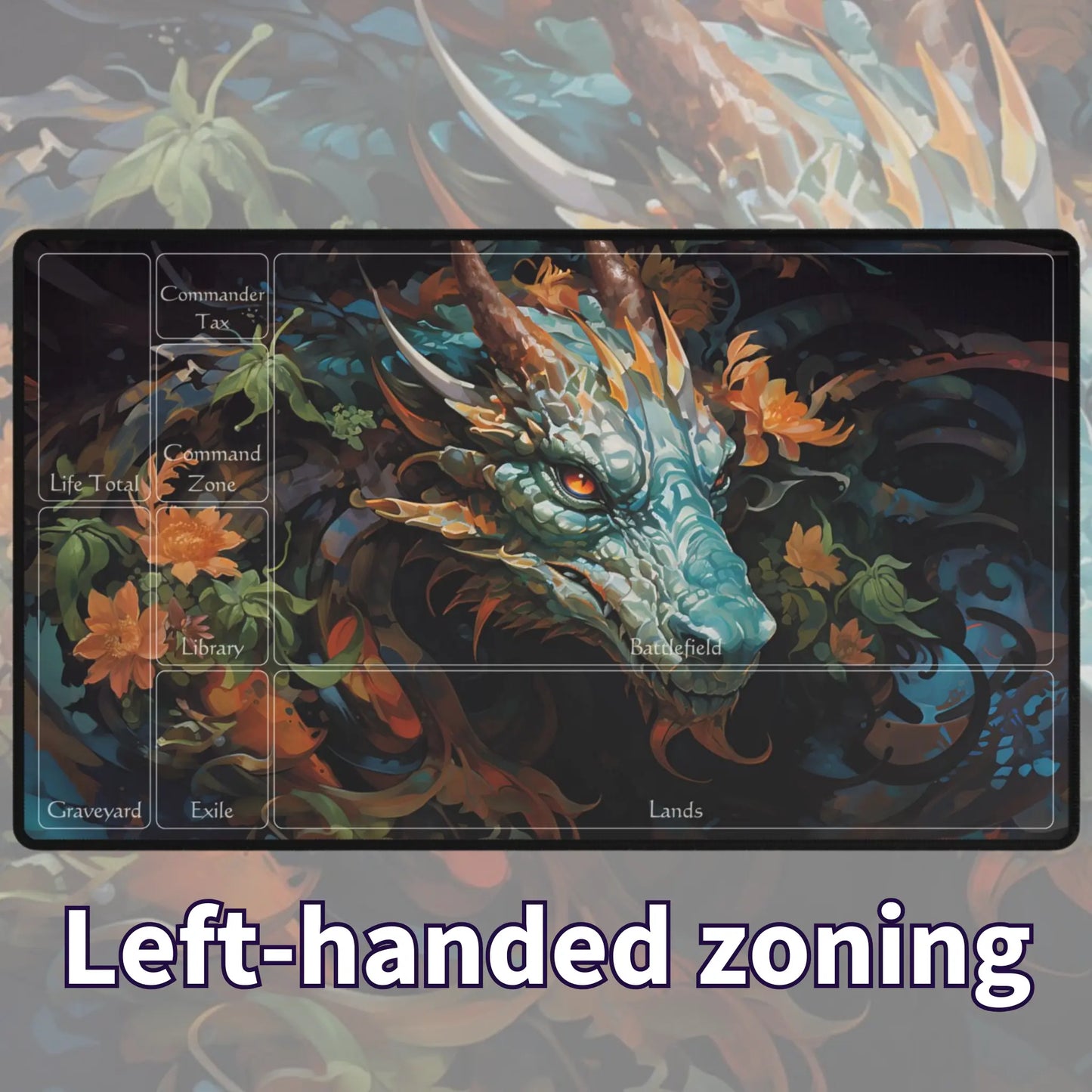 Flower Dragon TCG Playmat