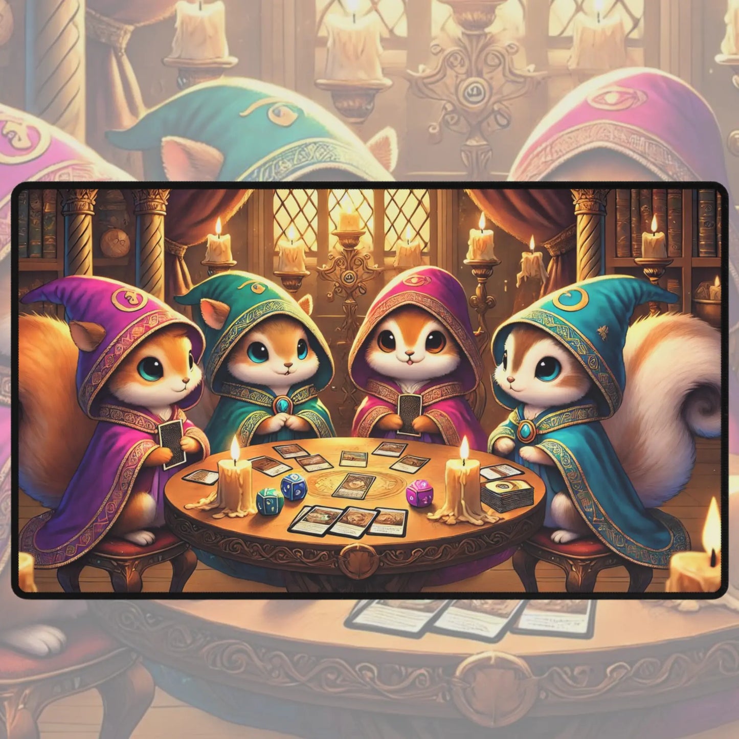 Squirrel Gathering TCG Playmat