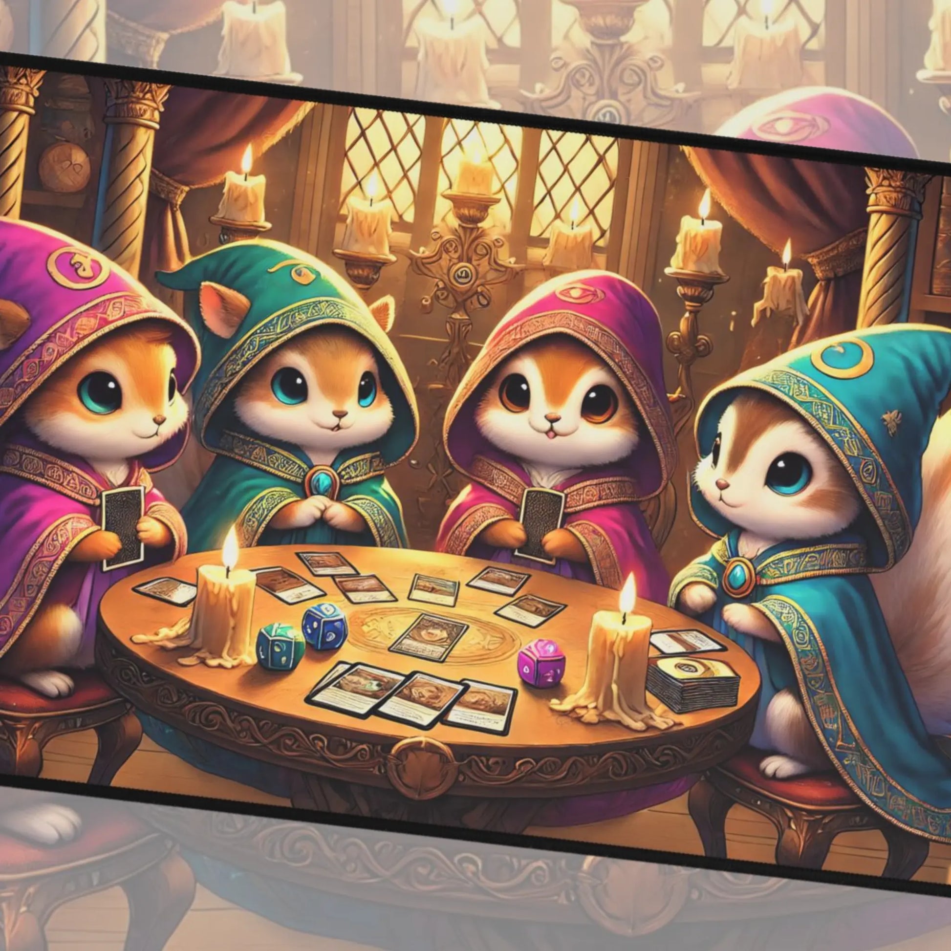 Squirrel Gathering TCG Playmat